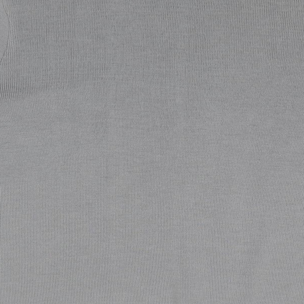 LA CONFIDENCE Womens Grey Cardigan Jumper Size S