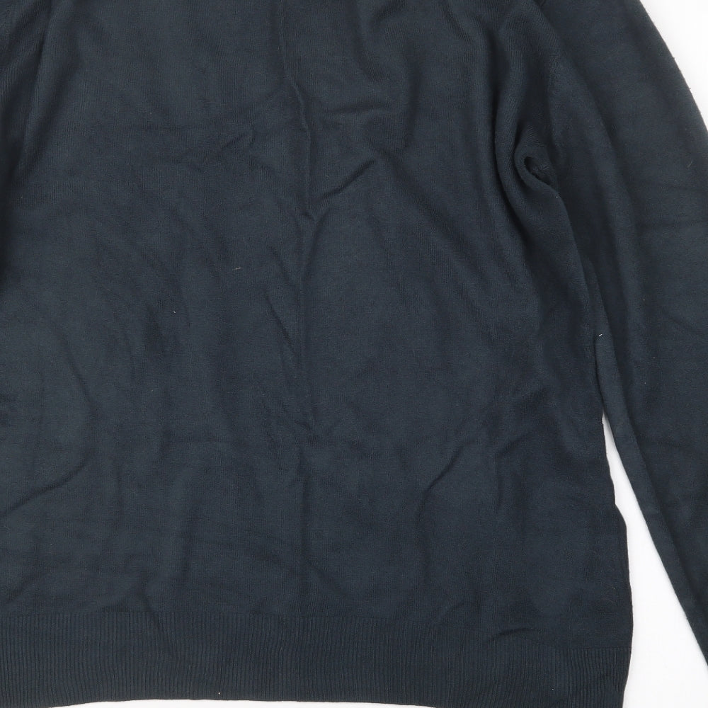 George Mens Blue Knit Pullover Jumper Size S