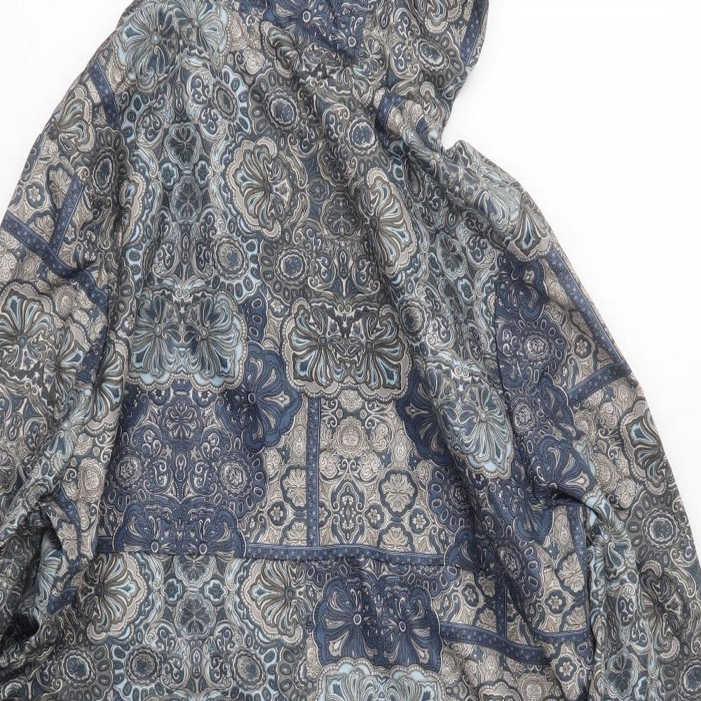 NEXT Womens Blue Geometric Jacket Coat Size 10