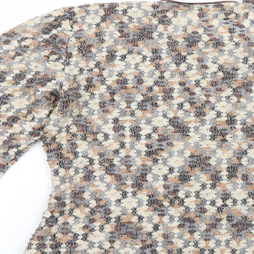 woolworths Womens Multicoloured Geometric Pullover Jumper Size 14