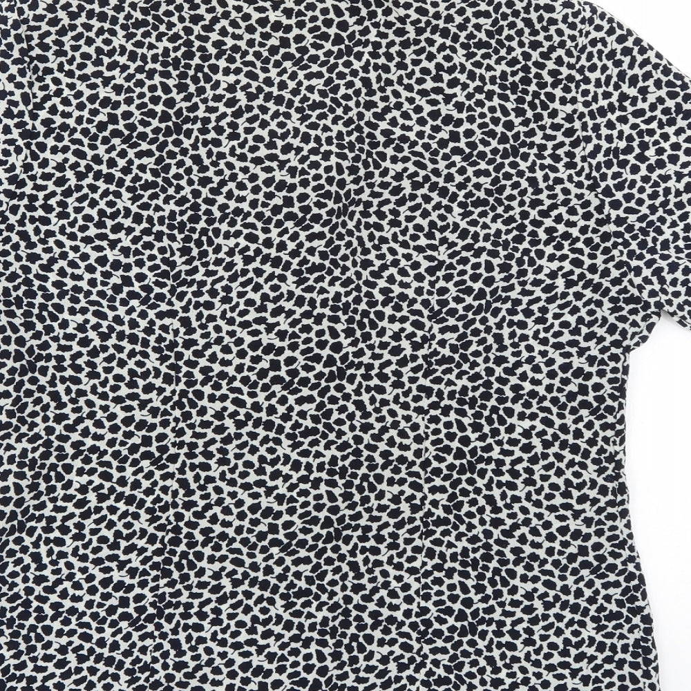 fable Womens Multicoloured Geometric Basic Button-Up Size 14