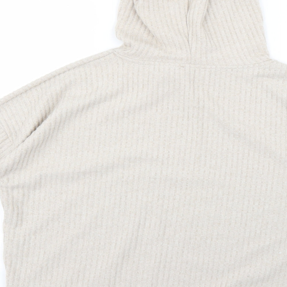 jeff & co Womens Beige Pullover Hoodie Size 14