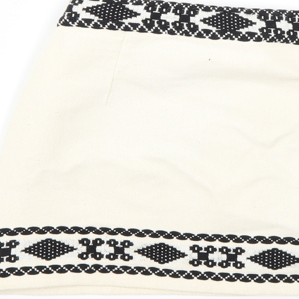 Topshop Womens Multicoloured Geometric Mini Skirt Size 6