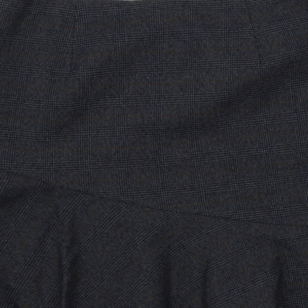 Marks & Spencer Womens Blue Plaid Flare Skirt Size 28 in