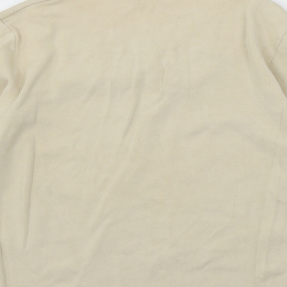 Talisa Womens Ivory Knit Basic T-Shirt Size M