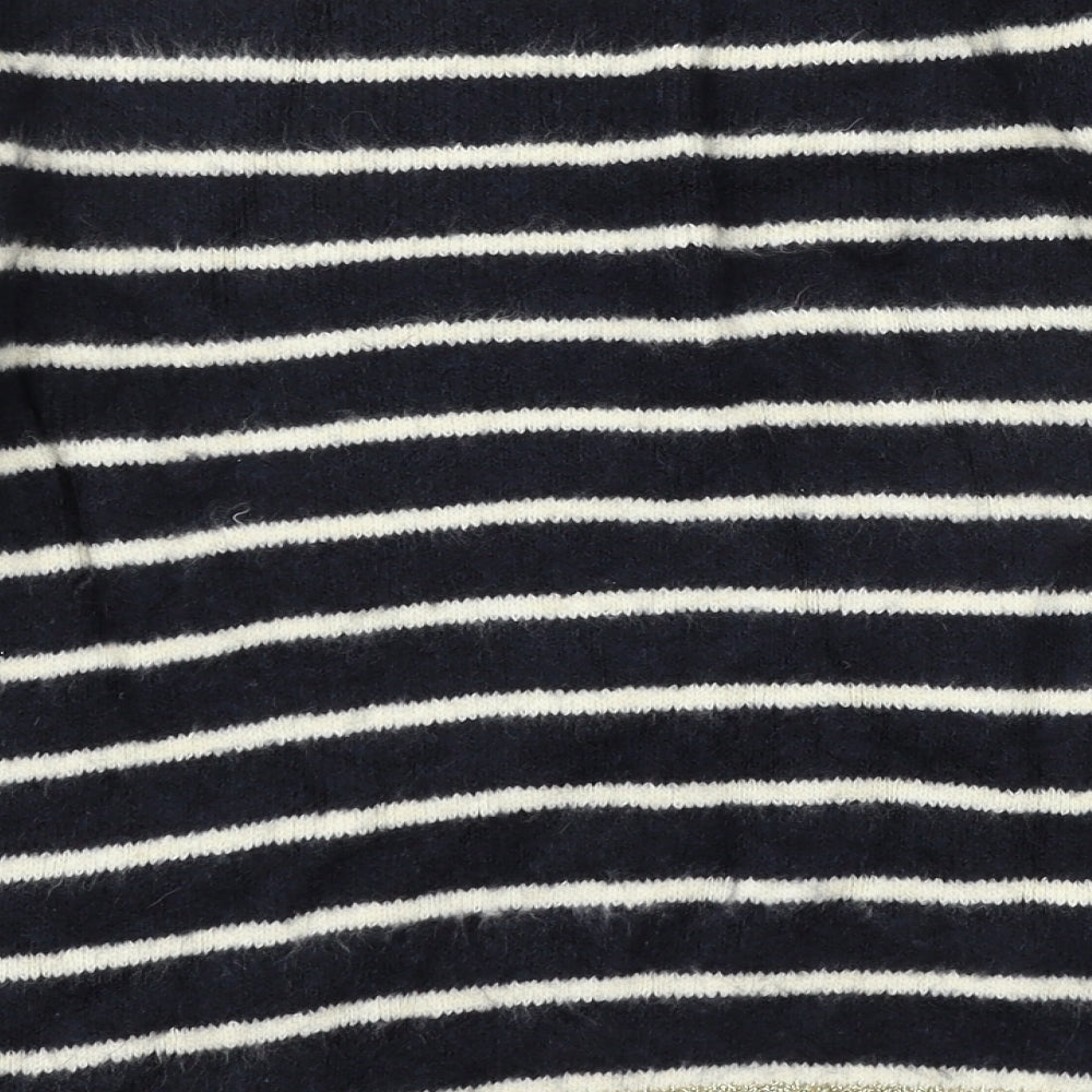 Marks & Spencer Womens Blue Striped Knit Pullover Jumper Size 12