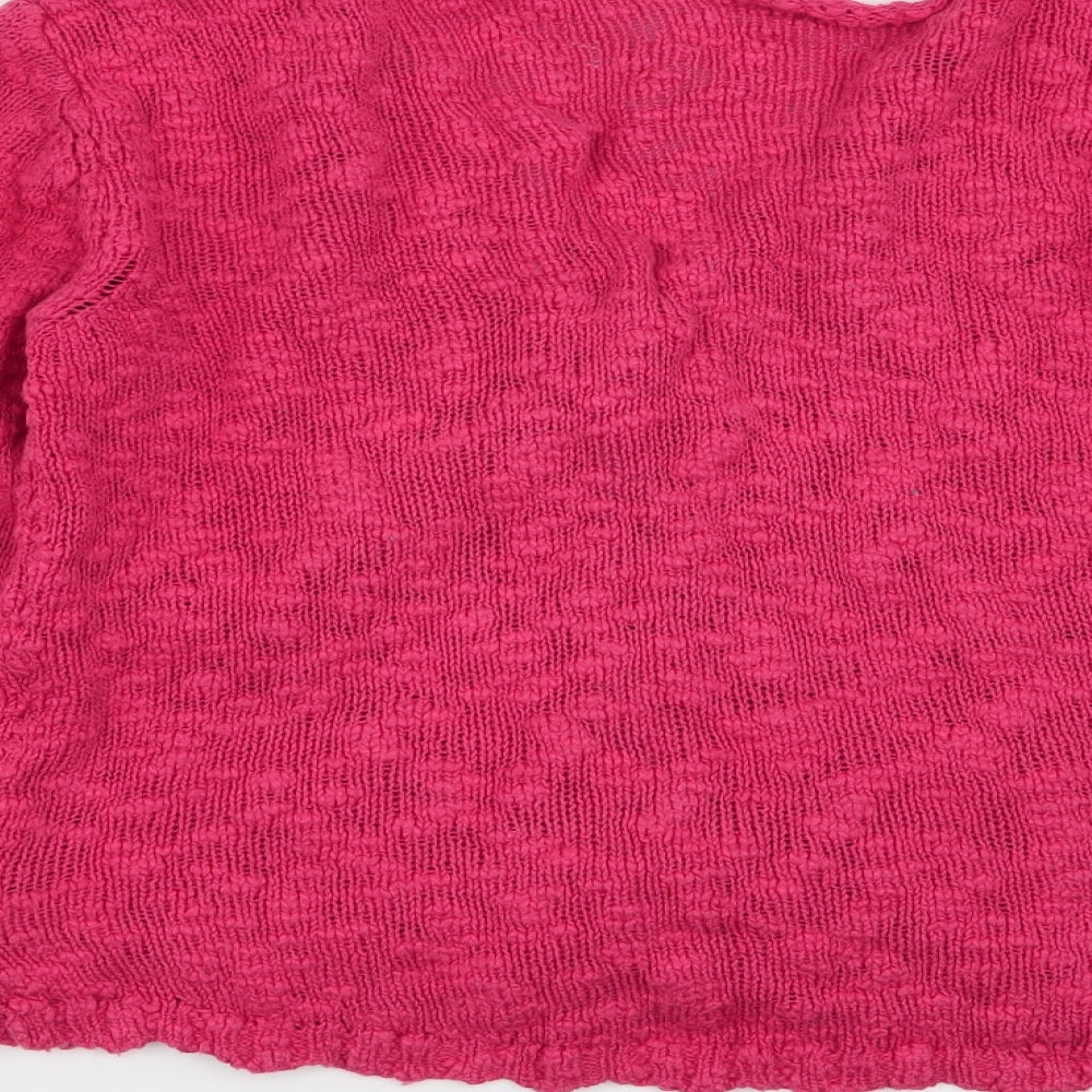 NEXT Girls Pink Cardigan Jumper Size 8 Years
