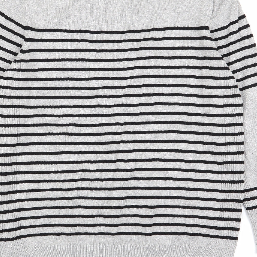 collection Womens Multicoloured Striped Pullover Jumper Size 12
