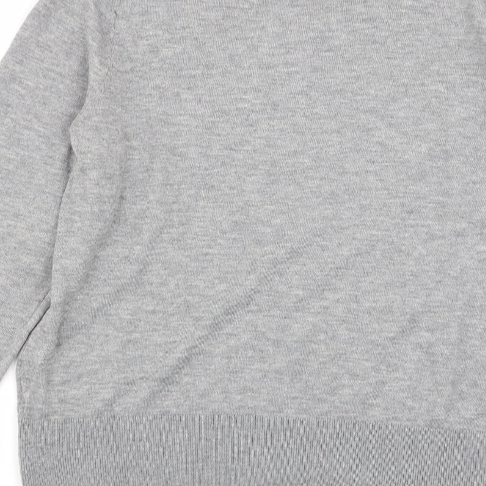 H&M Womens Grey Basic T-Shirt Size 8