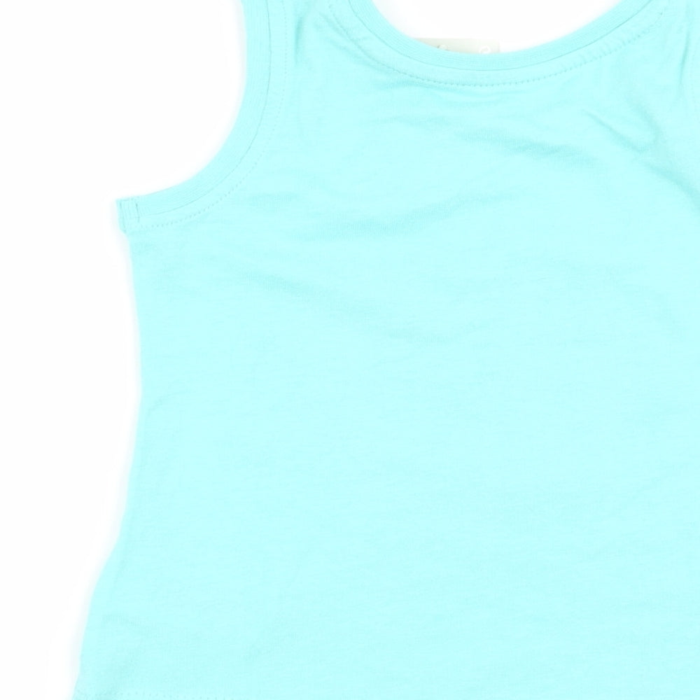 Primark Girls Blue Basic Tank Size 9-12 Months