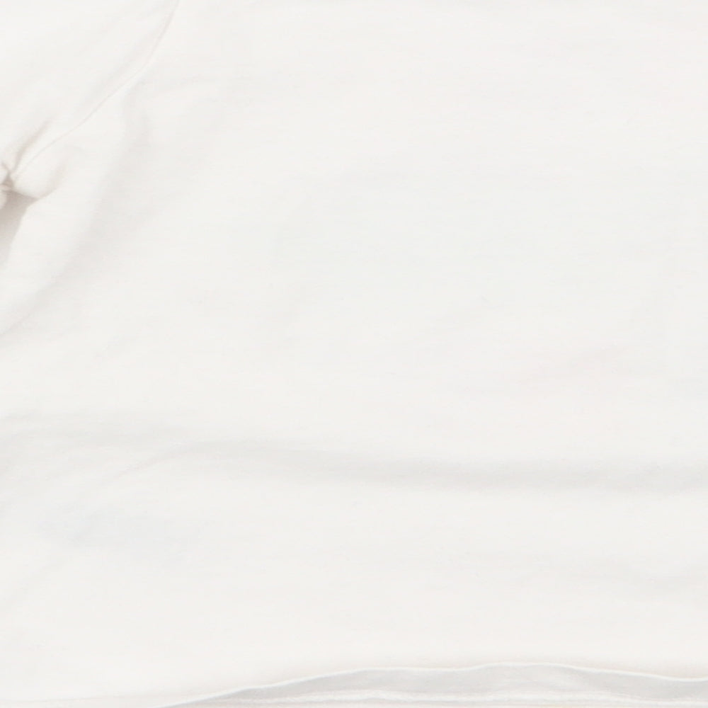 Nutmeg Girls White Animal Print Basic T-Shirt Size 9-12 Months