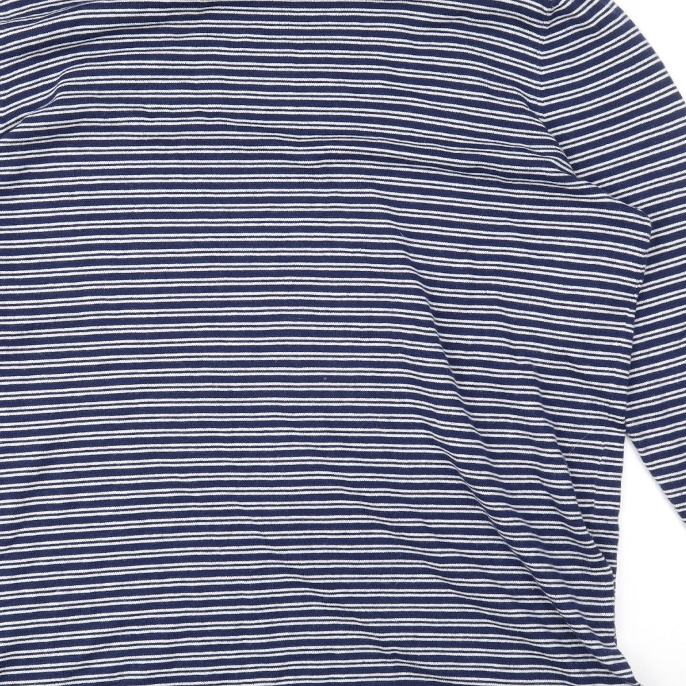 Aspen Womens Blue Striped Pullover Jumper Size L