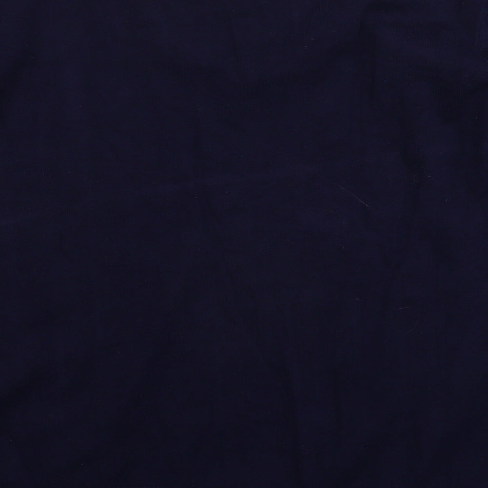 Yumi Womens Blue Floral Knit Pullover Jumper Size M - Oversized