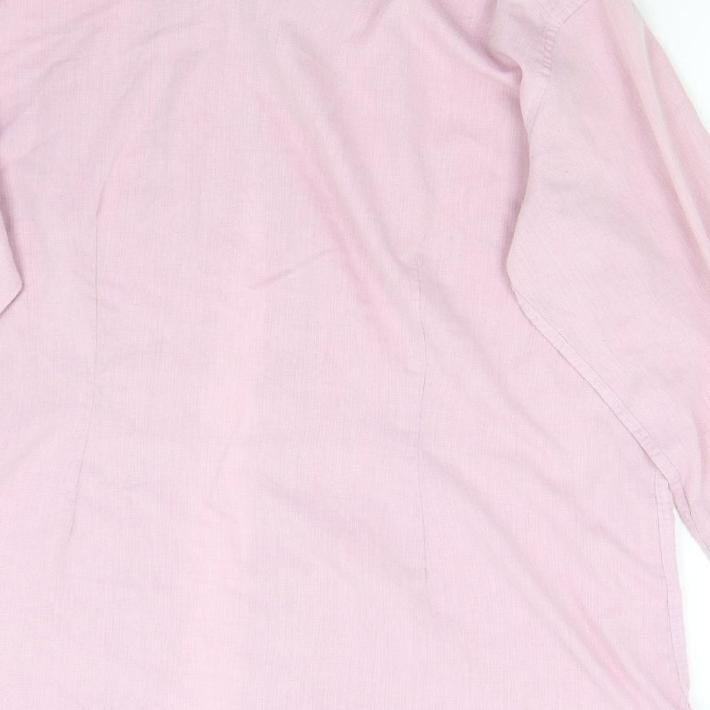 NEXT Mens Pink Button-Up Size 16.5