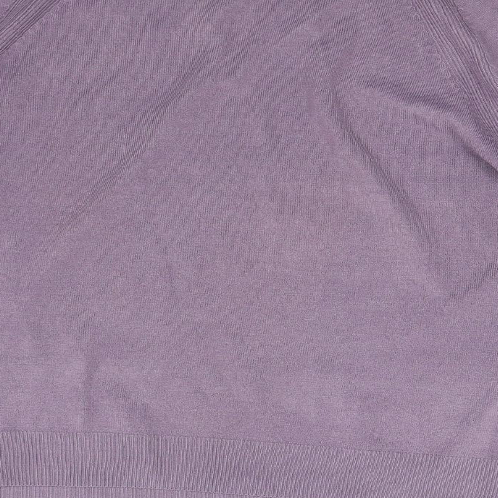 Marks & Spencer Mens Purple Knit Pullover Jumper Size L