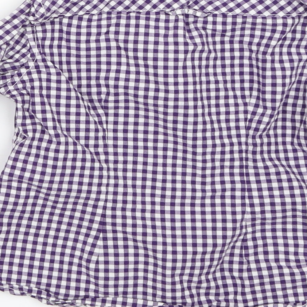 H&M Boys Blue Check Basic Button-Up Size 5-6 Years