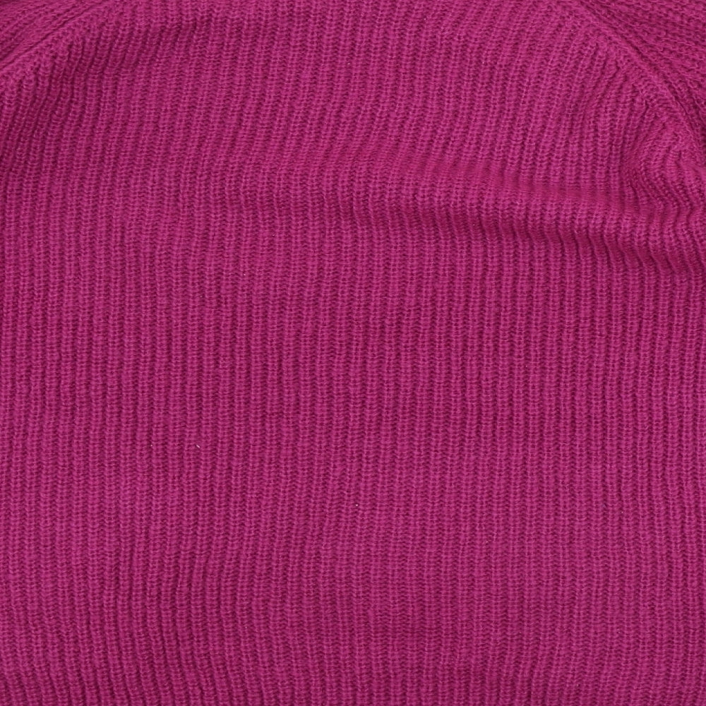TEXT Womens Purple Pullover Jumper Size L