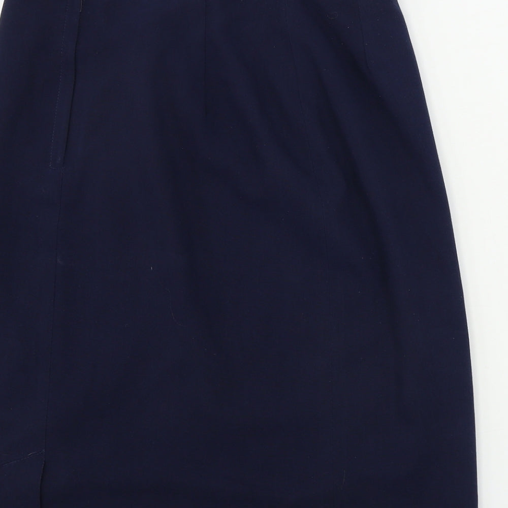 paul Womens Blue A-Line Skirt Size 14