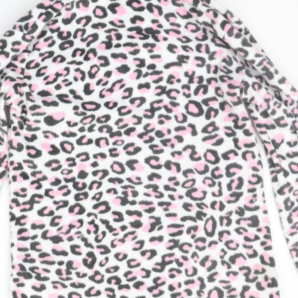 Therapy Womens White Animal Print Top Pyjama Top Size S