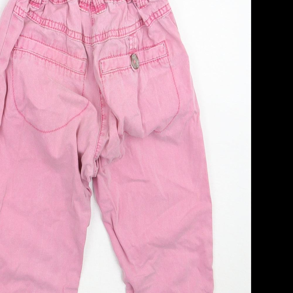 NEXT Girls Pink Cargo Trousers Size 5 Years