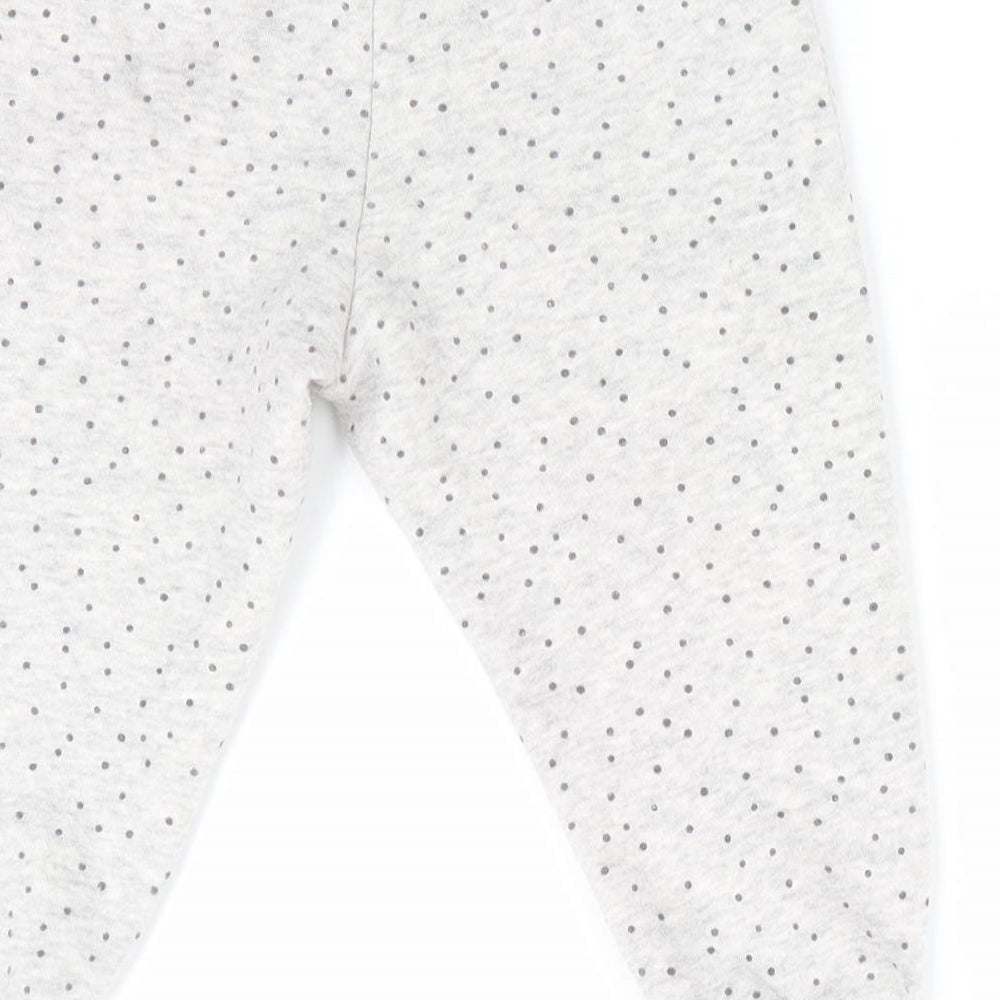 Primark Girls Grey Polka Dot Jogger Trousers Size 9-12 Months