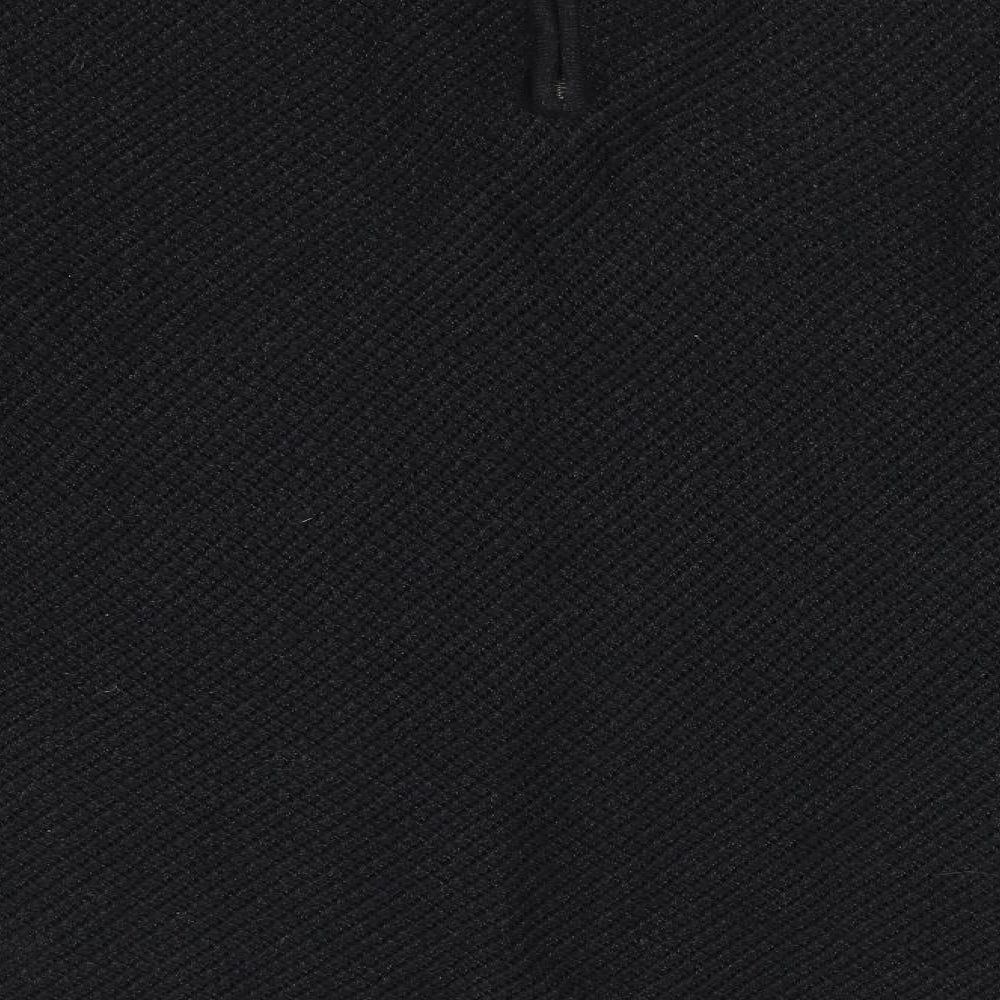 NEXT Womens Black Pullover Jumper Size 8 - Open knit back zip subtle shimmer