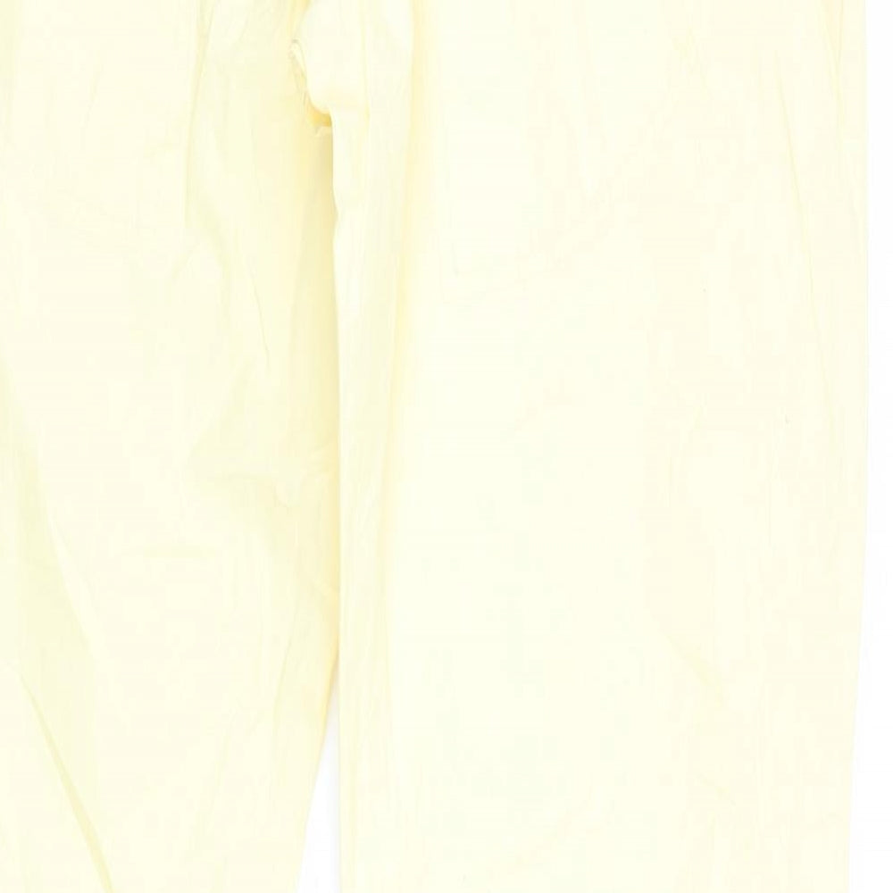 House Womens Yellow Trousers Size M L29 in - Tropical Crush