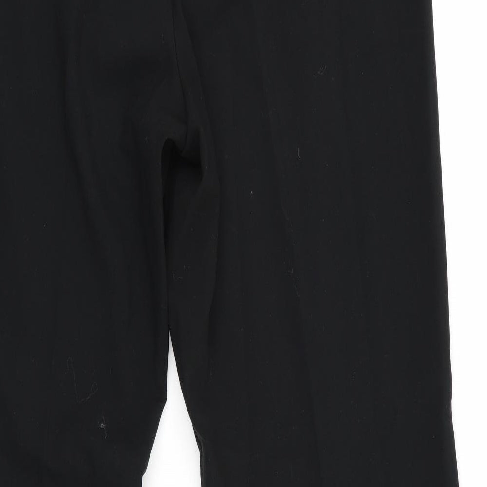 Marks & Spencer Womens Black Trousers Size 14 L30 in - Detailed waist