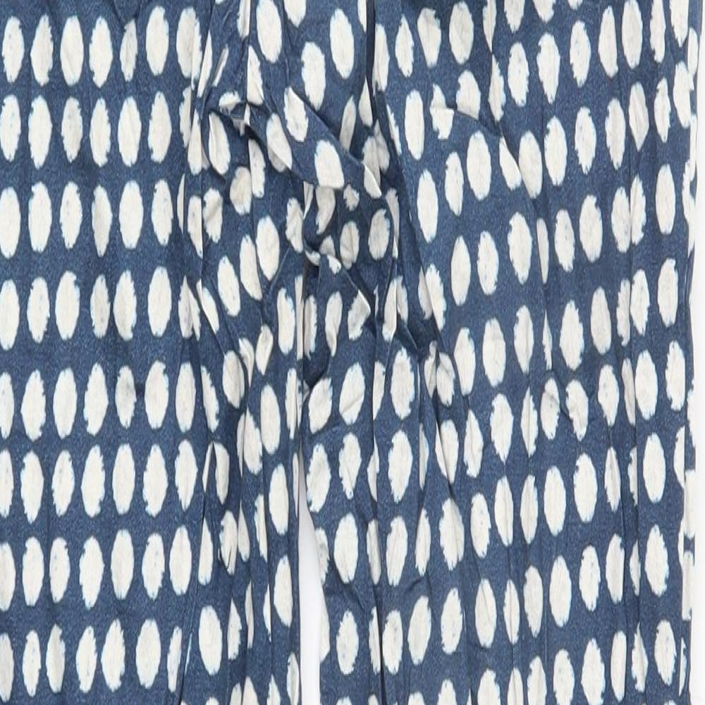 H&M Womens Blue Trousers Size 6 L27 in