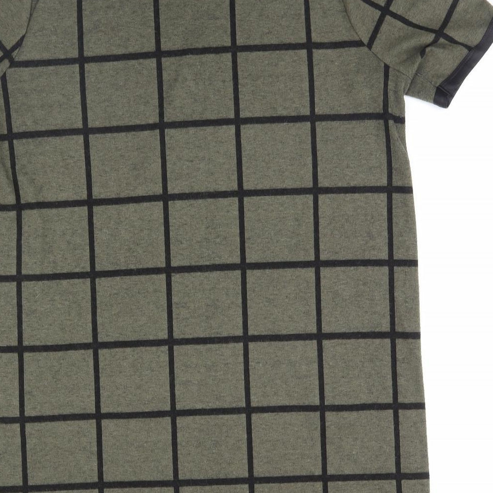 Select Womens Brown Plaid Pullover Jumper Size 14