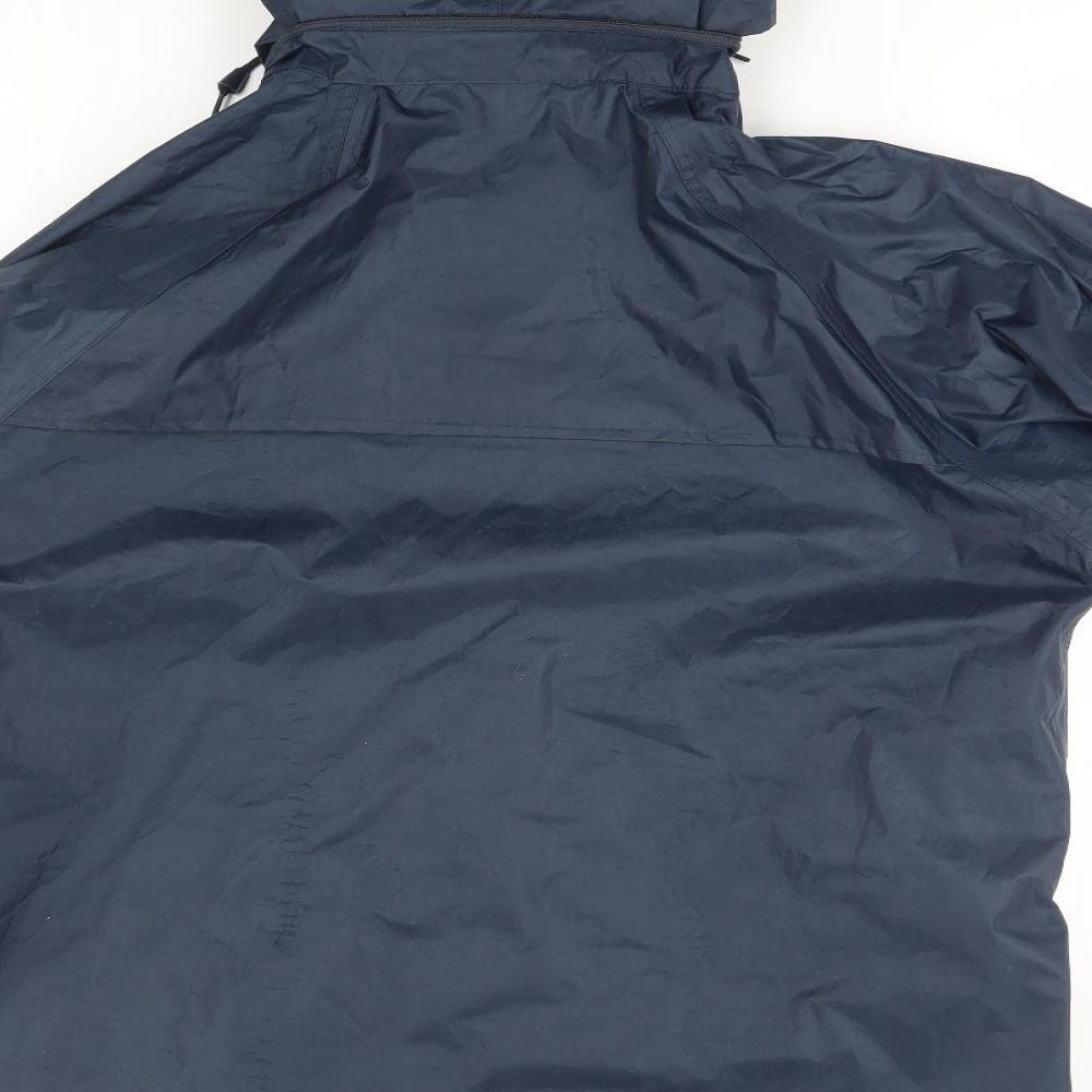 Preworn Womens Blue Rain Coat Blazer Size S