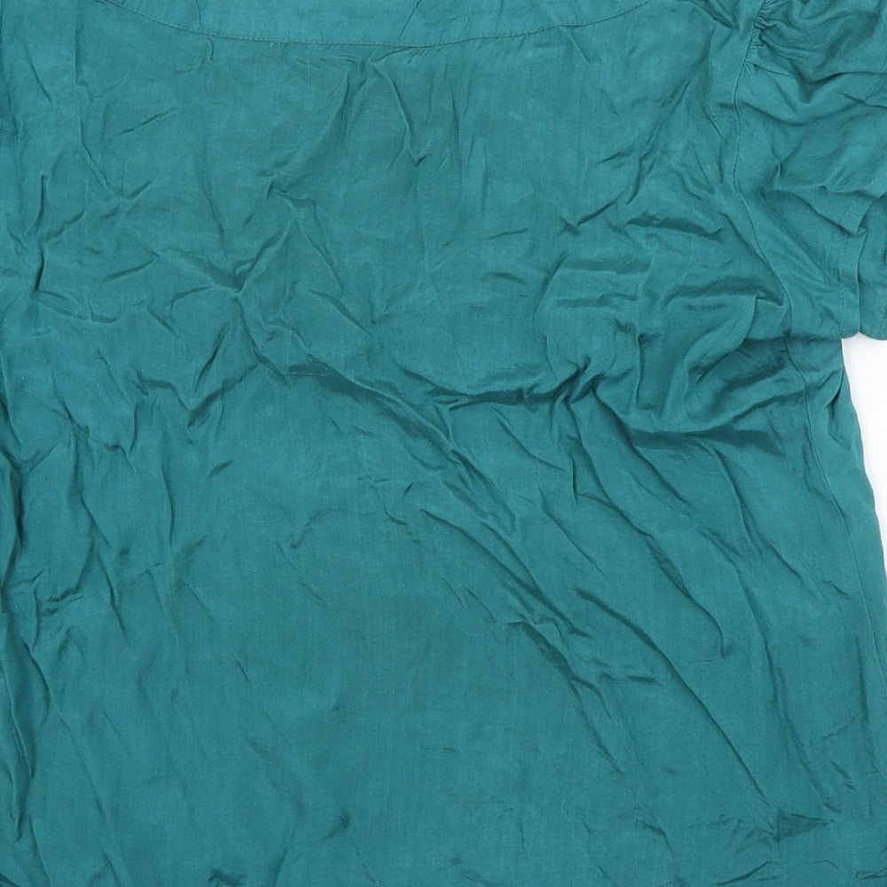 ET VOUS Womens Blue Basic Blouse Size 10