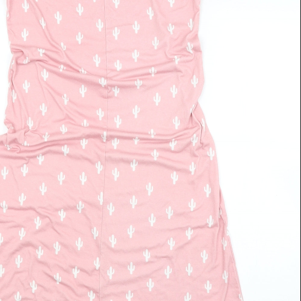 Preworn Womens Pink Geometric Nightshirt Size S
