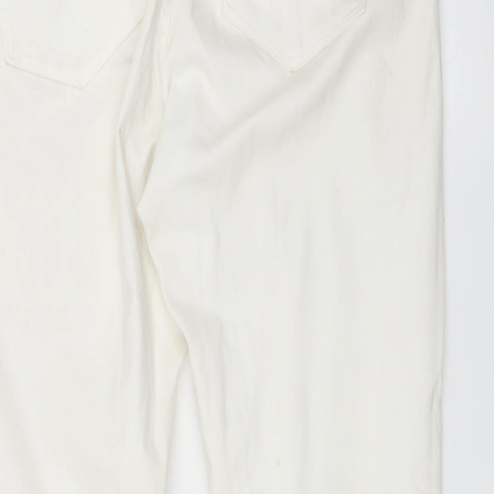 DENIM CO Womens White Straight Jeans Size 12 L29 in
