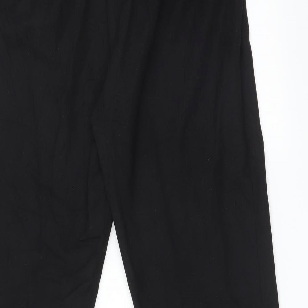 ANNE L Womens Black Trousers Size 30 L26 in