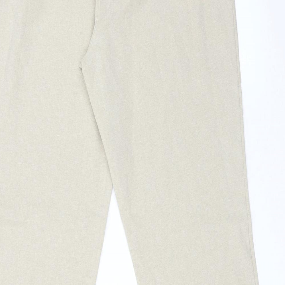 Preworn Womens Beige Trousers Size 12 L30 in