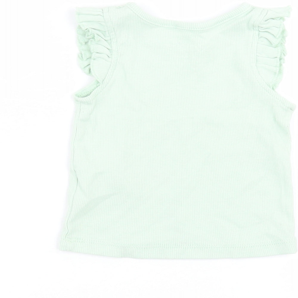 Primark Baby Green Basic T-Shirt Size 6-9 Months