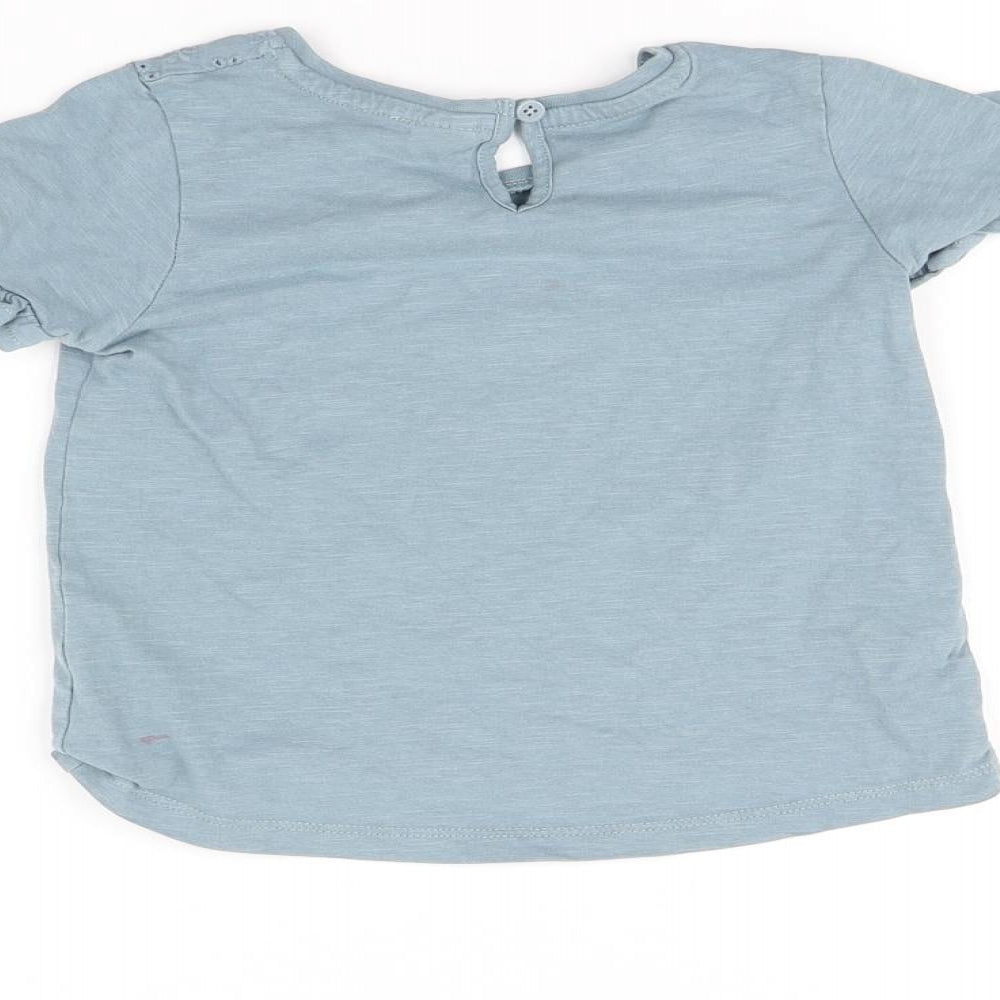 TU Girls Blue Basic T-Shirt Size 3-4 Years
