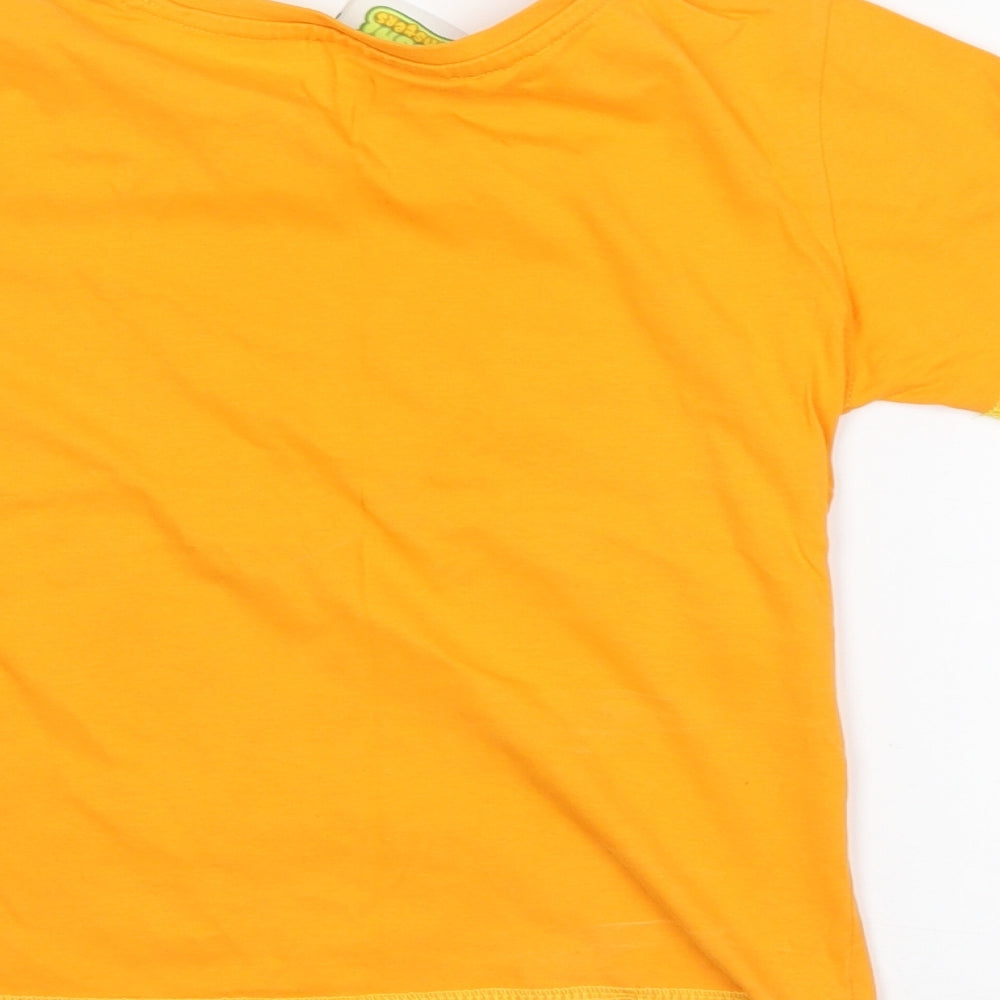 moshi monsters Girls Orange Basic T-Shirt Size 7-8 Years