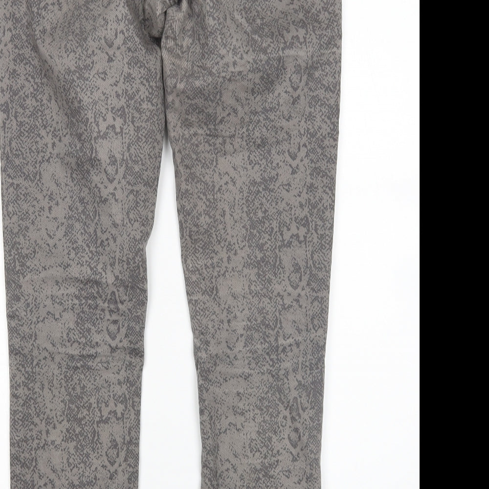Tchibo Womens Grey Animal Print Straight Jeans Size 12 L29 in