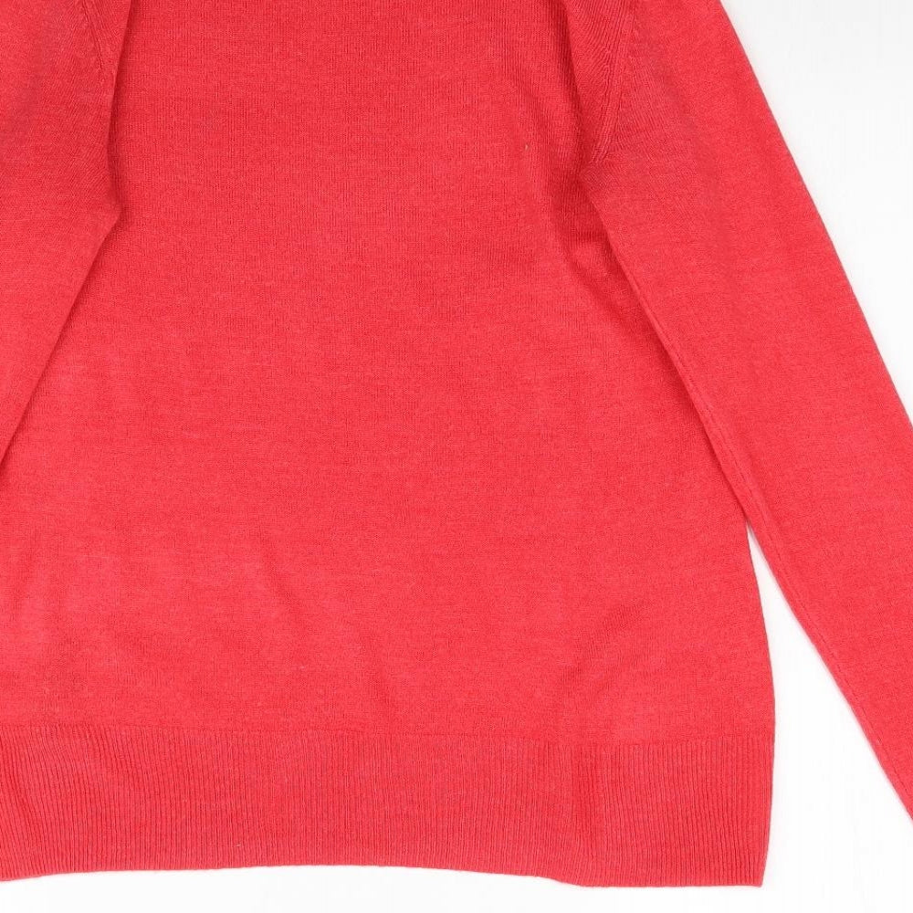 Dorothy Perkins Womens Pink Knit Pullover Jumper Size 10