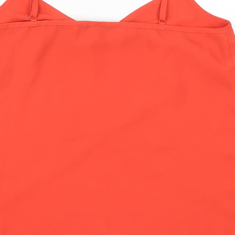 Miss Selfridge Womens Red Basic Tank Size 4