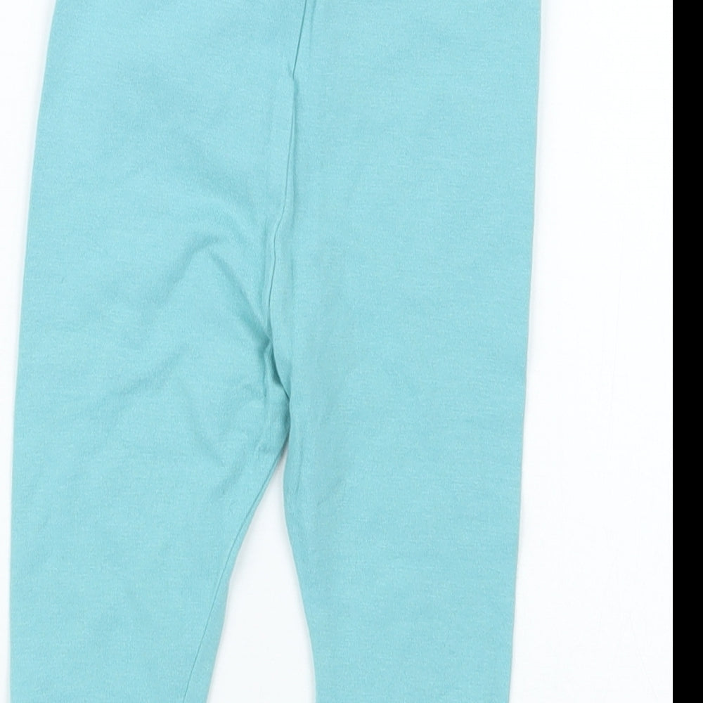 Mothercare Girls Blue Capri Trousers Size 3-6 Months