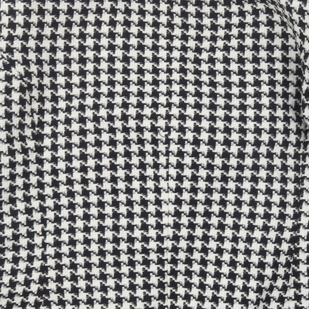 Wardrobe Womens Black Houndstooth Jacket Size 14