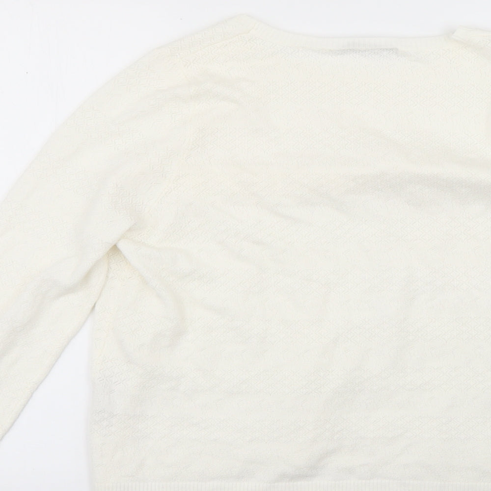 Very Womens White Pullover Jumper Size 18