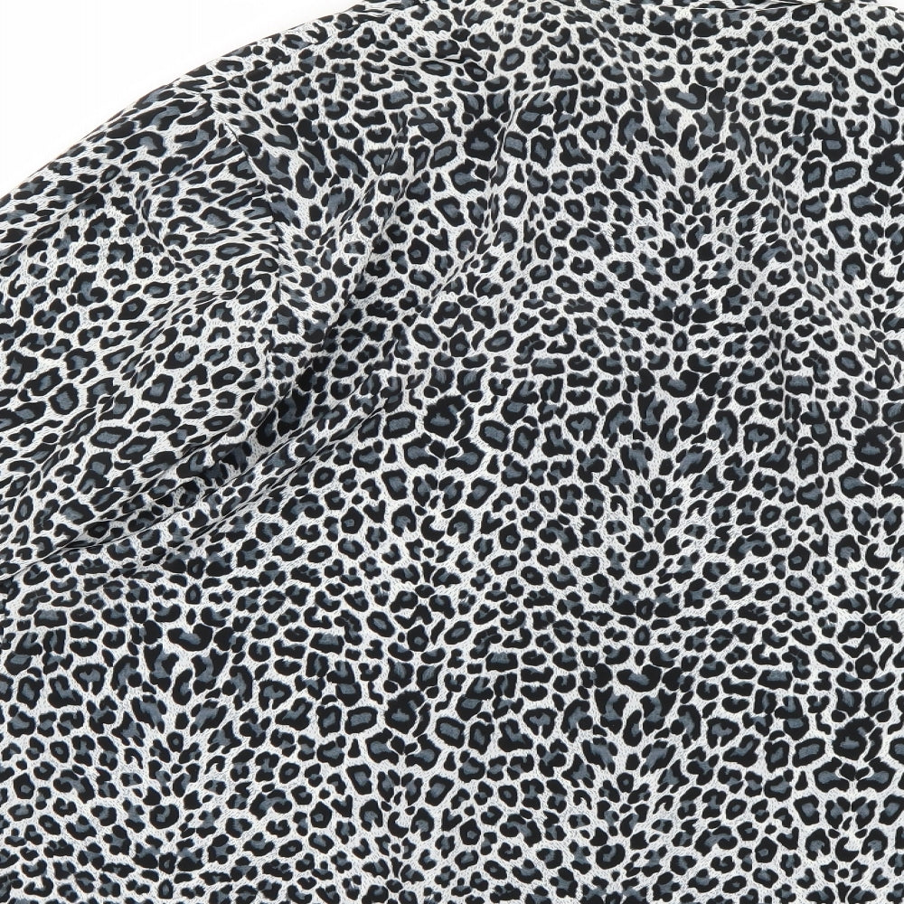 Kiwi Womens Multicoloured Animal Print Basic Button-Up Size XL