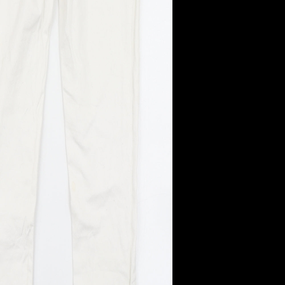 The Rockn Rev Womens White Denim Skinny Jeans Size 10 L28 in