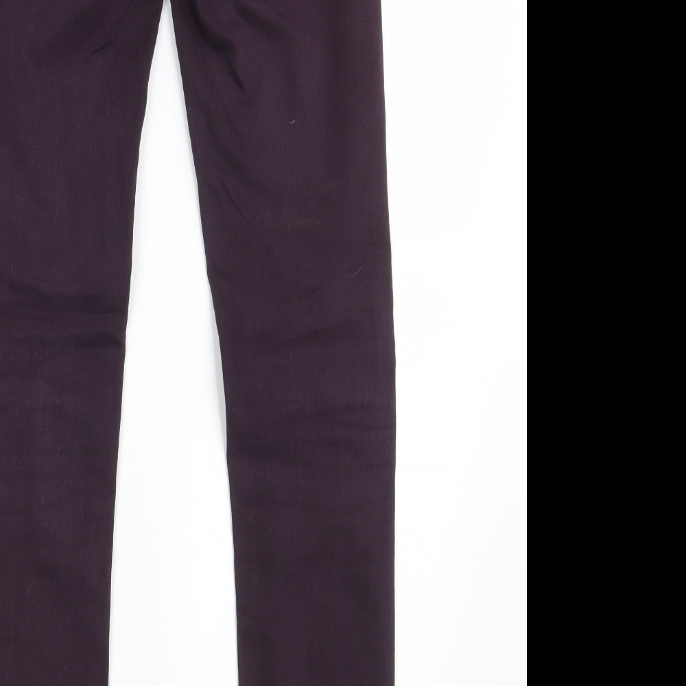 H&M Womens Purple Denim Skinny Jeans Size 27 in L30 in