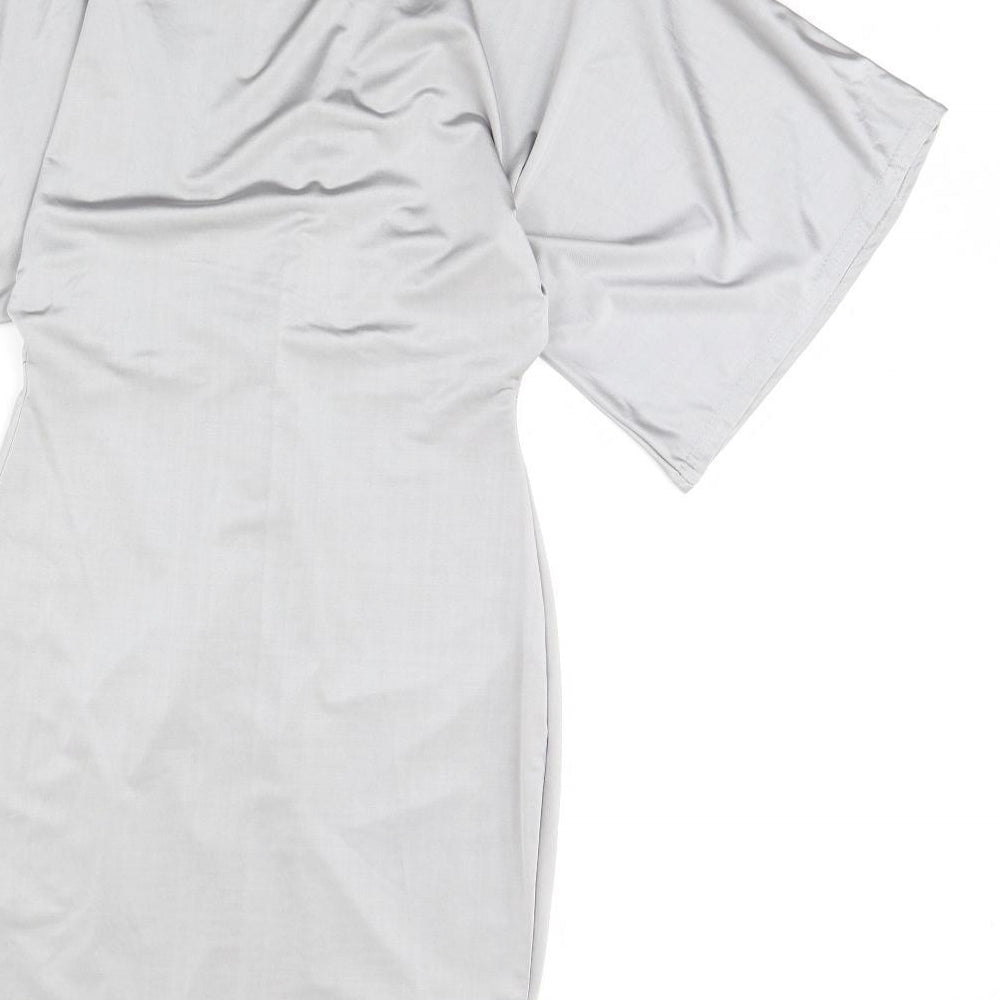 Boohoo Womens Silver Mini Size 8