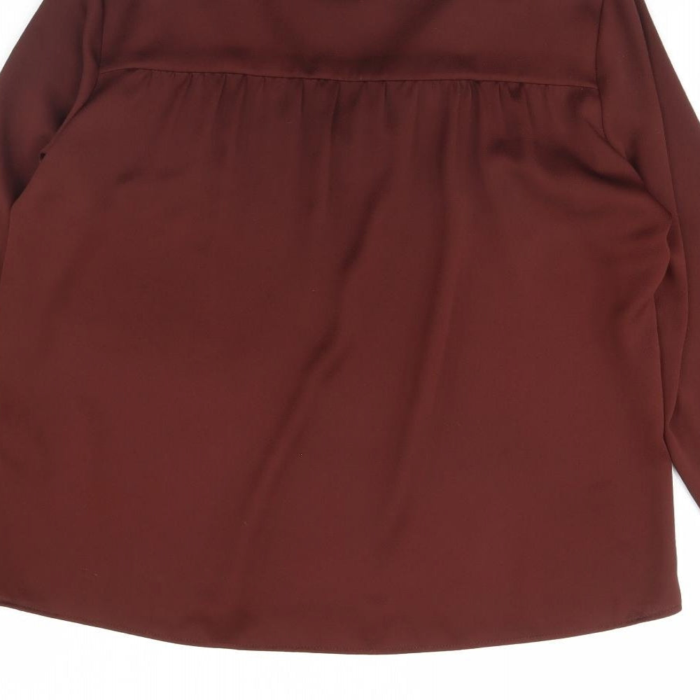 H&M Womens Brown Basic Blouse Size 10